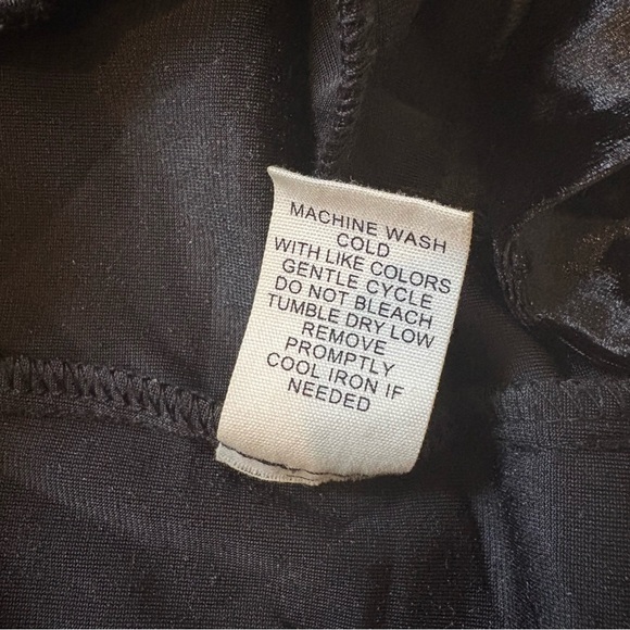 89th & Madison Black Crushed Velvet Open Front Blazer Cinched Sleeve Cuffs, Sz L - Picture 13 of 14